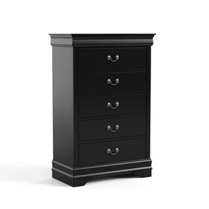 Furniture of America Burkhart Black 5-Drawer 31.5 in. Wide Chest of Drawers - Picture 1 of 12
