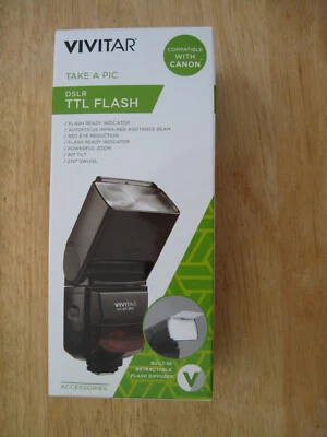 Vivitar 386C Auto Focus Flash (NEW IN BOX) for all TTL Camera Modes for Canon - Image 1 of 4