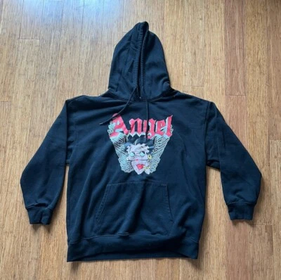 Sudadera con capucha Betty Boop Angel gráfica para mujer XLarge negra Foto 1 de 4