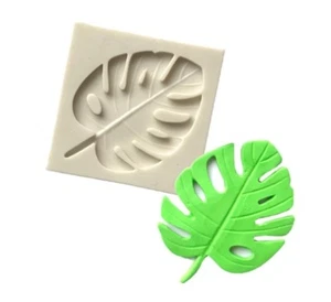 MONSTERA LEAF SILICONE MOULD/SHINY RESIN MOLD PALM-ICING/CAKE DECORATION TOPPER - Picture 1 of 6