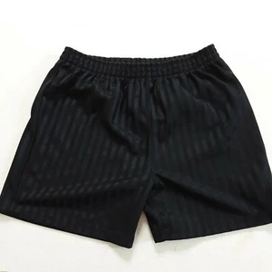 Boys Football Shorts Age 10 -11 Black Stripes lightweight - Picture 1 of 5