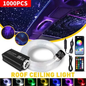 1000pcs Starry Home Car Headliner Star Lights Roof Ceiling Light Fiber Optic 2M - Foto 1 di 18