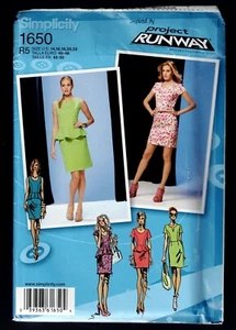 Patrón de costura SIN CORTAR - Simplicidad 1650 - Proyecto Pasarela - Tallas 14-22 - Vestido - Guijarro - Imagen 1 de 2