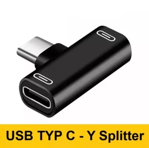 USB-C Y Adapter Splitter Headphone Dual Type C Female Converter Adapter - Picture 1 of 15