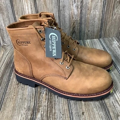 Mens Chippewa Classic 2.0 Limited Bourbon Brown Steel Toe Boots US 13 2E MC2069 - Image 1 of 4