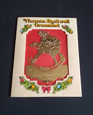 Lot of 2 NOS rocking horse Christmas tree ornaments Norman Rockwell McDonald's