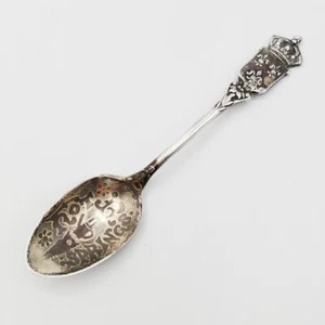 4.5” Antique Sterling Souvenir Spoon Frank Smith Crown Shield Fleur de Lis - Picture 1 of 6