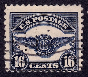US Scott C5, 1923 Air Service Emblem, 16c dark blue, FINE USED - Picture 1 of 1