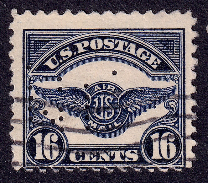 US Scott C5, 1923 Air Service Emblem, 16c dark blue, FINE USED - Image 1 of 1