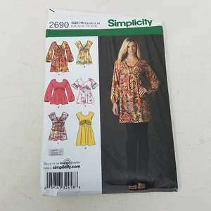 Simplicity Sewing Pattern 2690 Mini Dress or Tunic Top Womens 6 8 10 12 14 UNCUT - Picture 1 of 6