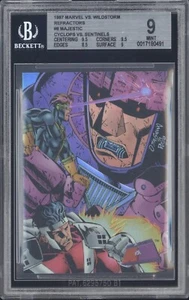1997 Marvel vs Wildstorm Refractors #8 Majestic Cyclops Vs Sentinels BGS 9 Pop 1 - Picture 1 of 2