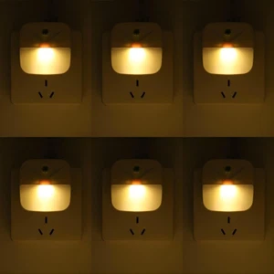 6 Pack LED Night Light Plug into Wall, Warm White 2700K Dusk to Dawn Sensor Auto - Picture 1 of 7