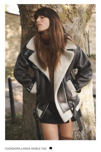 Chaqueta Zara Doble Cara Marrón Oscuro 8073/263/716 (M) - Imagen 1 de 5