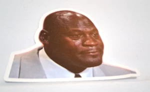 Crying Micheal Jordan Sticker 3 inch decal - Picture 1 of 1