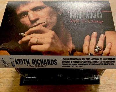 The Rolling Stones PROMO Cassette Keith Richards TALK IS CHEAP~only one on eBay  - Image 1 of 4