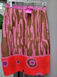 CHRISTIAN LACROIX Fit 8-10 Couture Skirt Silk Animal Print Multi Colors NWT - Picture 1 of 22