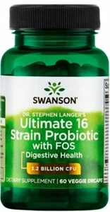 Swanson Ultimate 16 Sorten Probiotikum mit FOS 3,2 Milliarden KBE 60 pflanzliche Kapseln - Bild 1 von 2