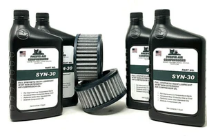 Saylor Beall 707 Air Compressor Maintenance Kit W/ Synthetic Oil & Air Filters  - Picture 1 of 1