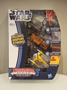 Star Wars Titanium Series Die-Cast N-1 Starfighter Trade Federation MTT Sith - Picture 1 of 3
