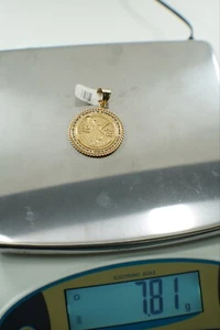 Beautiful Centenario Pendant 14k Solid, It Weighs 7.8 Grams - Picture 1 of 5