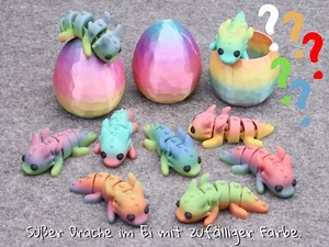 Mini Ei mit kleinem Drachen - zufällige Farbe - mit Spiel, Spaß & Spannung - Bild 1 von 6