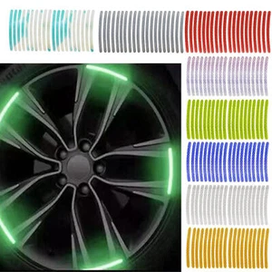 20pcs Car Tire Warning Stickers Decal Anti-Scratch Reflective Rim Strips for Car - Picture 1 of 20