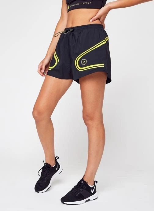 ADIDAS PAR STELLA MCCARTNEY Short De Course TRUEPACE NOIR / JAUNE - Photo 1/4