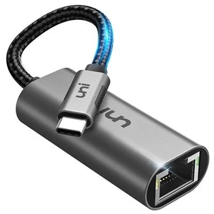 uni Adaptateur USB C vers Ethernet Adaptateur Réseau 1Gbps Gigabit Ethernet L... - Photo 1 sur 9