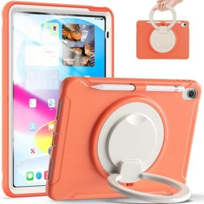 For iPad 10th 10.9 iPad 5th 6th 9.7 Air mini Case Rugged Shockproof Stand Ring - Image 1 of 4
