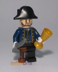Lego Hector Barbossa Minifigure (Alternative Plain Hat) Pirates Caribbean cus142 - Picture 1 of 1