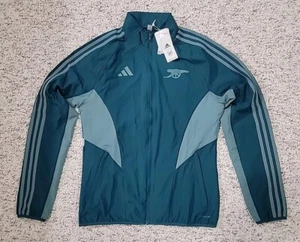 Adidas Arsenal Anthem Full-Zip Green Emerald Jacket HZ2072 Mens Size Small - Picture 1 of 12