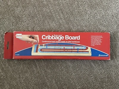 1983 Vintage Pressman Sure-Lane hardwood Cribbage Board from Skaggs Alpha Beta - Image 1 of 4