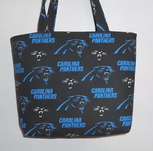 Handmade NFL Carolina Panthers Tote Purse Bag - Picture 1 of 2