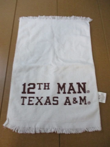 Texas A&M Aggies Golf Towel 12 x 18 White 100% Cotton Cover