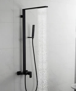 Juego de grifos para sistema de ducha de baño con cabezal de ducha de lluvia ducha de mano - Imagen 1 de 11