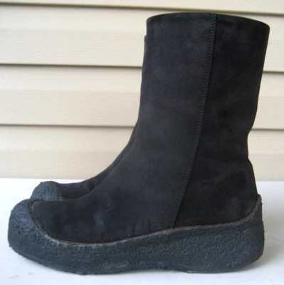 Botas Bally Carde para mujer 37/6 negras de gamuza piel de oveja con cremallera Foto 1 de 4