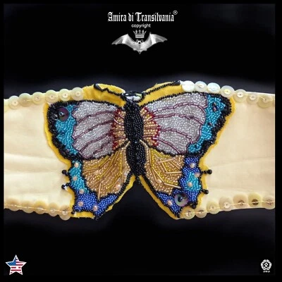 Cinturón para mujer para vestido mariposa cintura grande pedrería lentejuelas cuentas marca de lujo Foto 1 de 4