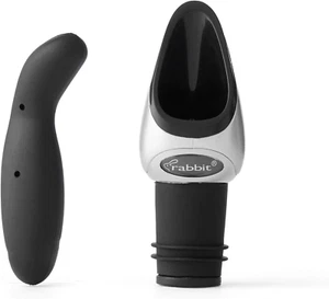 Metrokane Wine Pourer with Stopper, Black, W6116N, 1 EA - Picture 1 of 1