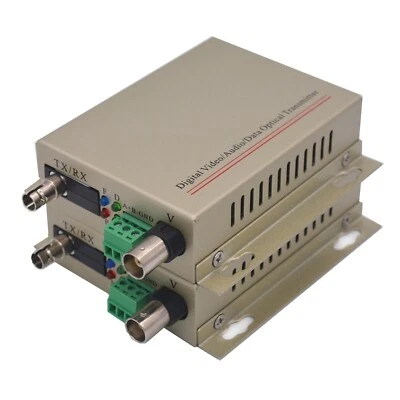 Multimode ST Analog Video Converter over Fiber Optic,BNC to Fiber MMF 1.5Km 1Set - Image 1 of 4