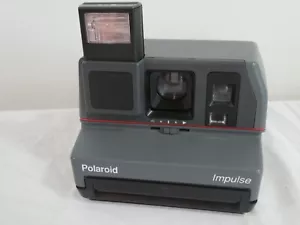 Vintage grau Polaroid Impulse Kamera Sofortbild 600 Film Pop Up Foto Blitz Gurt - Bild 1 von 18