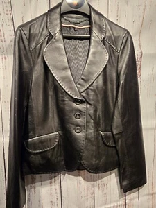 Wilsons Women's Black Leather Jacket - Size Large - Picture 1 of 11