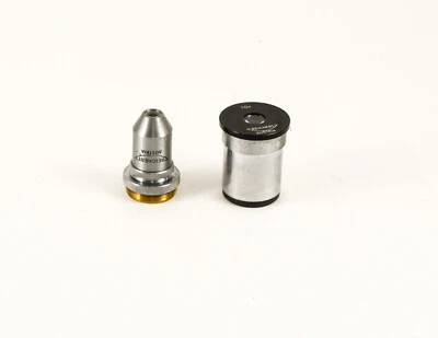  Microscope objectif Reichert Austria 10 / 0.25 160 /-    plus oculaire 10X - Photo 1/3