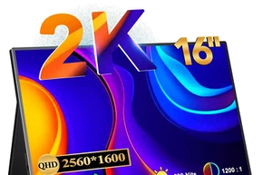 16" Gaming Monitor 2560x1600 Portable Monitor USB C Monitor PC Screen (B3) - Picture 1 of 4