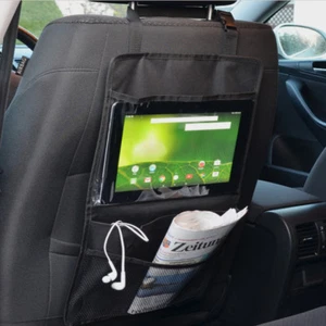 Car Back Seat Organiser Travel Storage Bag iPad Air Mini Holder Tablet Pocket - Picture 1 of 5