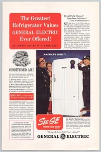 GE General Electric Refrigerator Vtg 1940 Print Ad Police Man Boy Salute Badge - Picture 1 of 2
