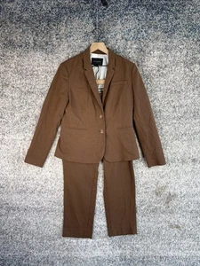 Banana Republic Suit Womens 8 Brown Blazer Pants Set Hampton Fit Lined 2 Piece - Picture 1 of 15