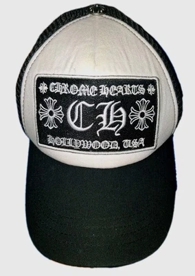 Authentic Chrome Hearts Hollywood USA Trucker Hat White Black Patch OSFM - Image 1 of 4