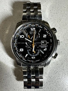 Citizen Stainless Steel WorldTime Eco-Drive Solar Watch Ref: H820-S087104. - Picture 1 of 10