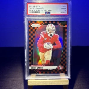 2024 DEEBO SAMUEL RED & BLACK CHECKERBOARD PRIZM SSP PSA 9 POP 1 None Higher! - Picture 1 of 2