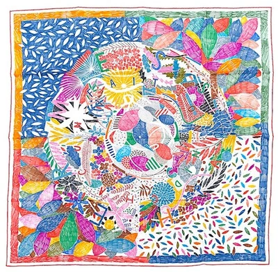 Hermes Bufanda Estola Chacun Fait Son Nid Animal Pájaro Seda Mujer Auténtica Nueva Carre 90 Foto 1 de 4